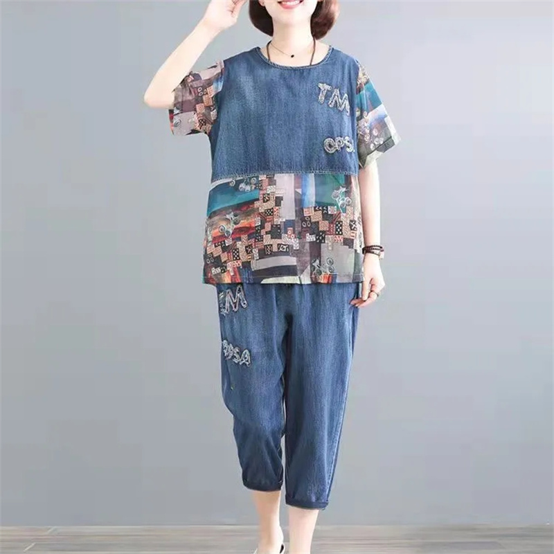 5XL ฤดูร้อนผู้หญิงกางเกงยีนส์ช - Embroidery On Jeans บทวิจารณ์และราคา