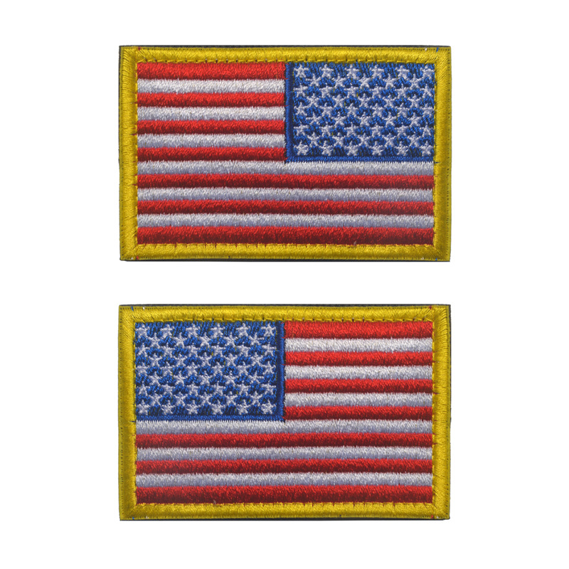แผ่นผ้าปักลายธงชาติอเมริกัน2ชิ - Embroidery Uk บทวิจารณ์และราคา