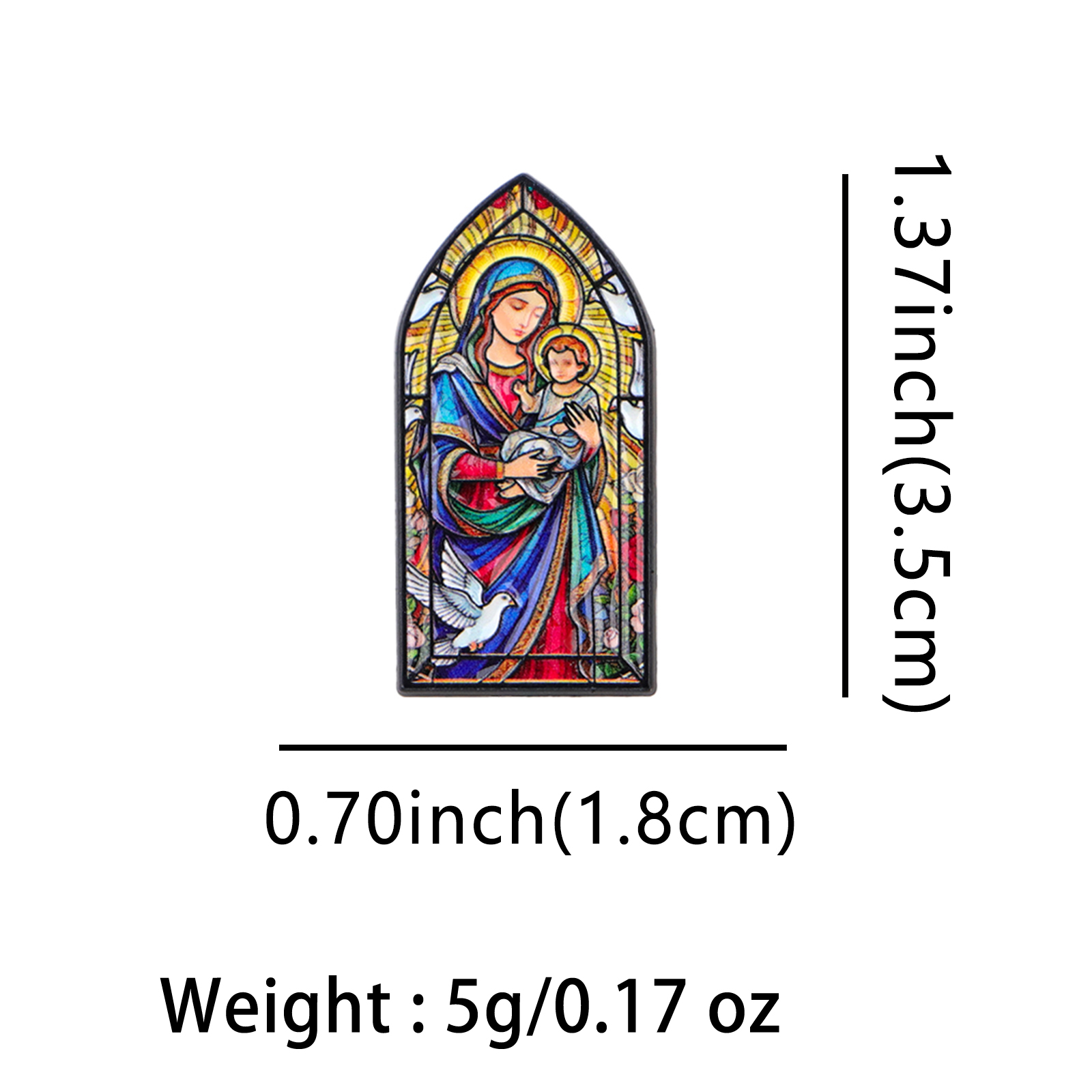 เข็มกลัดรูปพระแม่มารีและพระเยซ - Embroidery Jesus บทวิจารณ์และราคา