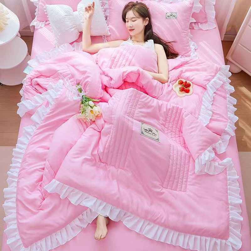 1/3 PC เจ้าหญิงเกาหลี Ruffles  - Embroidery Quilt Cover บทวิจารณ์และราคา