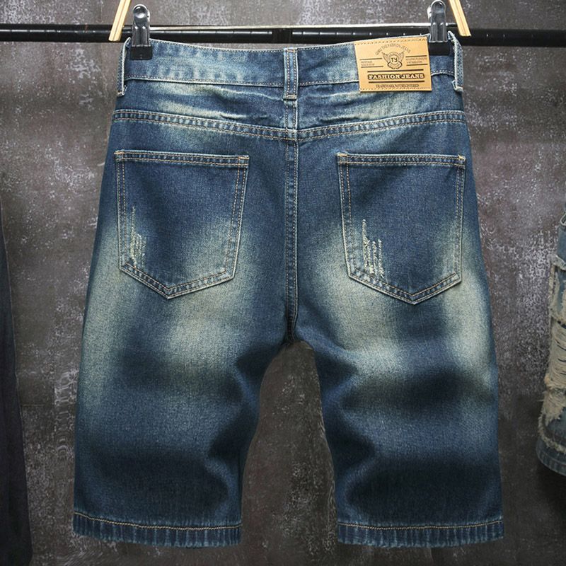 กางเกงยีนส์ขาสั้นผู้ชายสไตล์ยุ - Embroidery On Jeans บทวิจารณ์และราคา