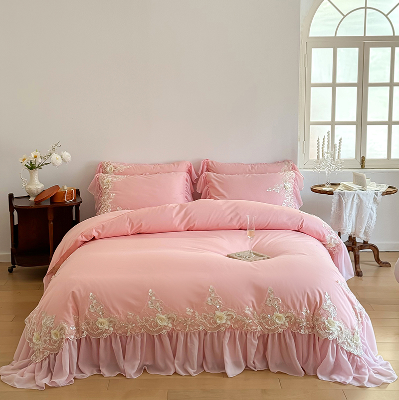 Elegant Lace Rose เย็บปักถักร้ - Embroidery Quilt Cover บทวิจารณ์และราคา