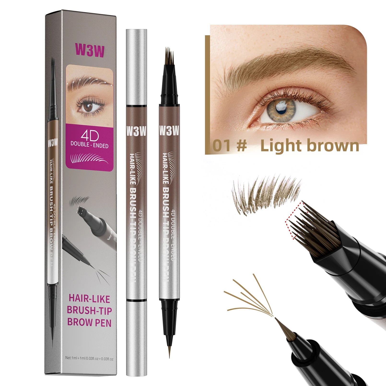 ดินสอเขียนคิ้วแบบสองหัว W3W Mi - Transfer Pen Ink บทวิจารณ์และราคา