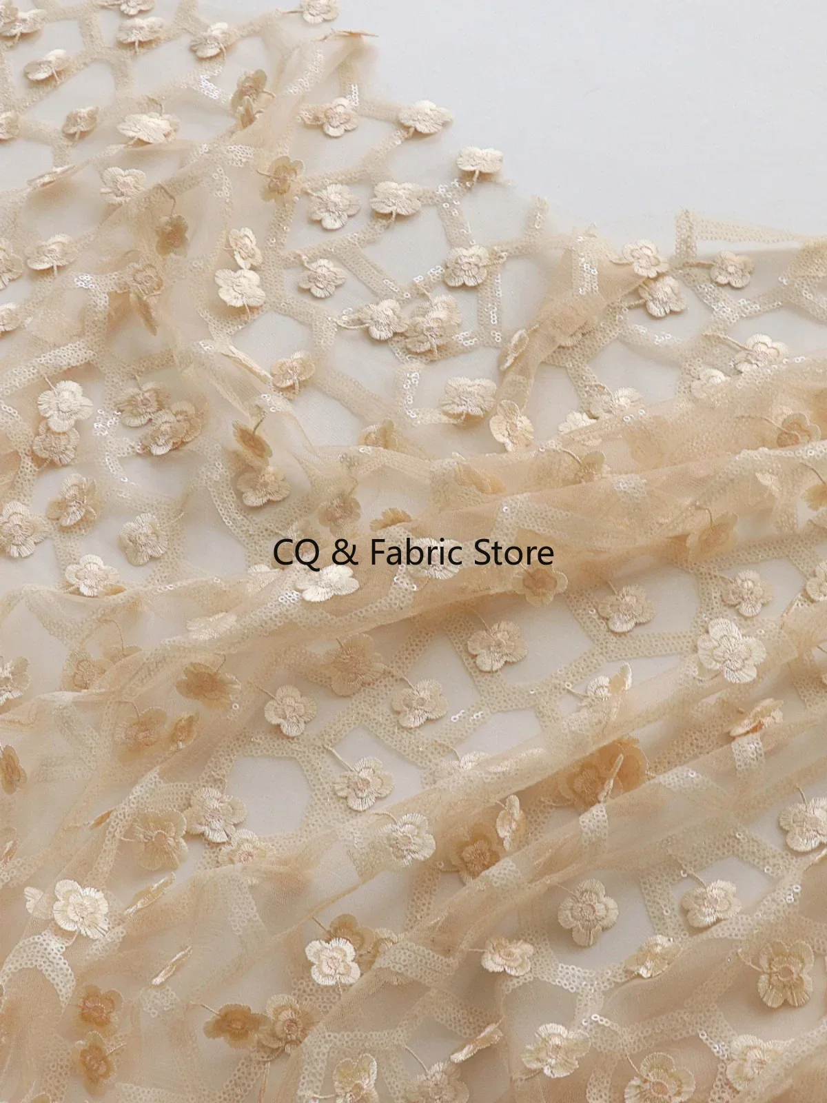 ผ้าตาข่ายปักลายดอกไม้เล็กๆ แบบ - Embroidery Design 3D บทวิจารณ์และราคา