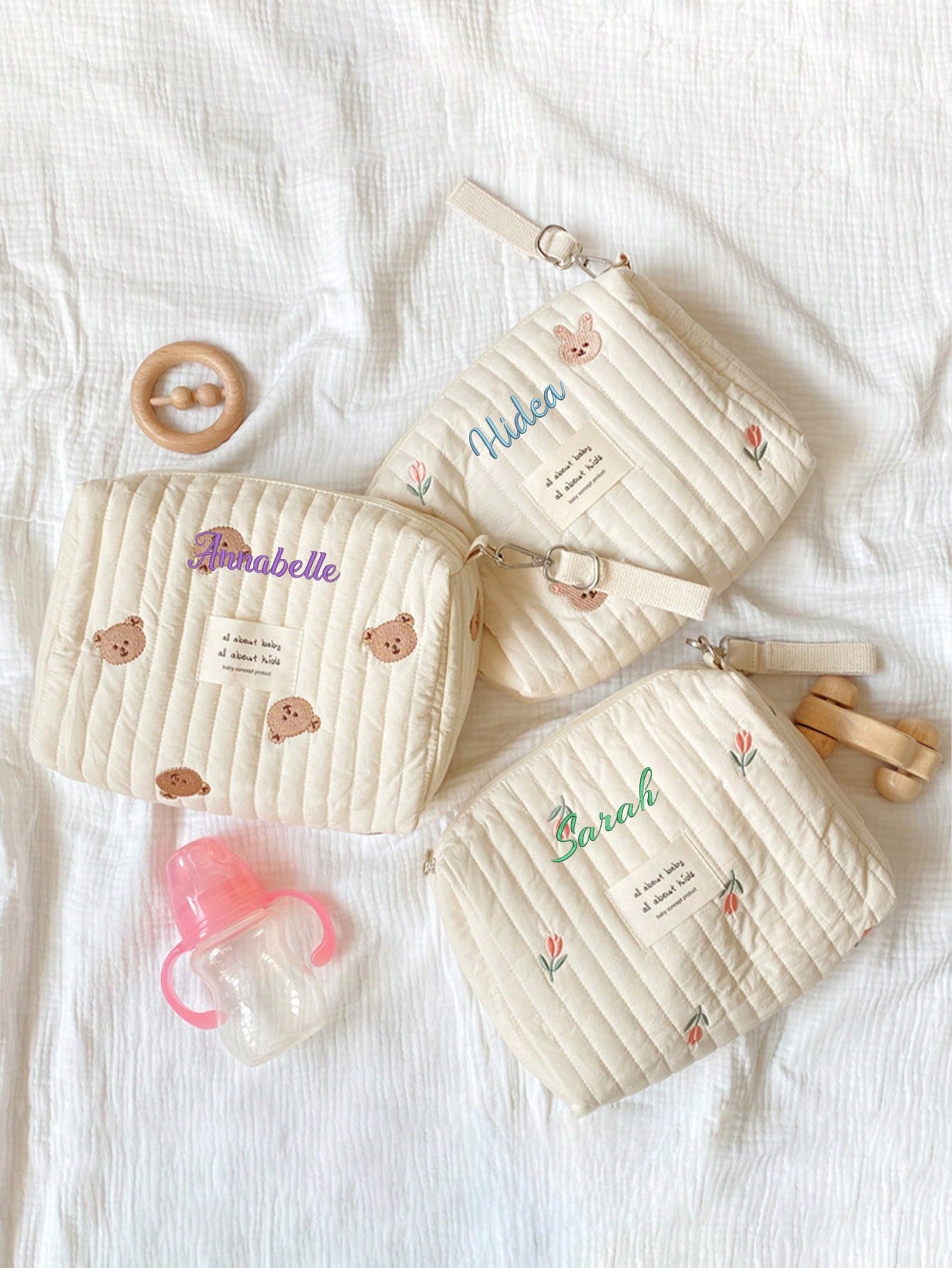 กระเป๋าผ้าอ้อมเด็กปักชื่อตามสั - Embroidery Name บทวิจารณ์และราคา