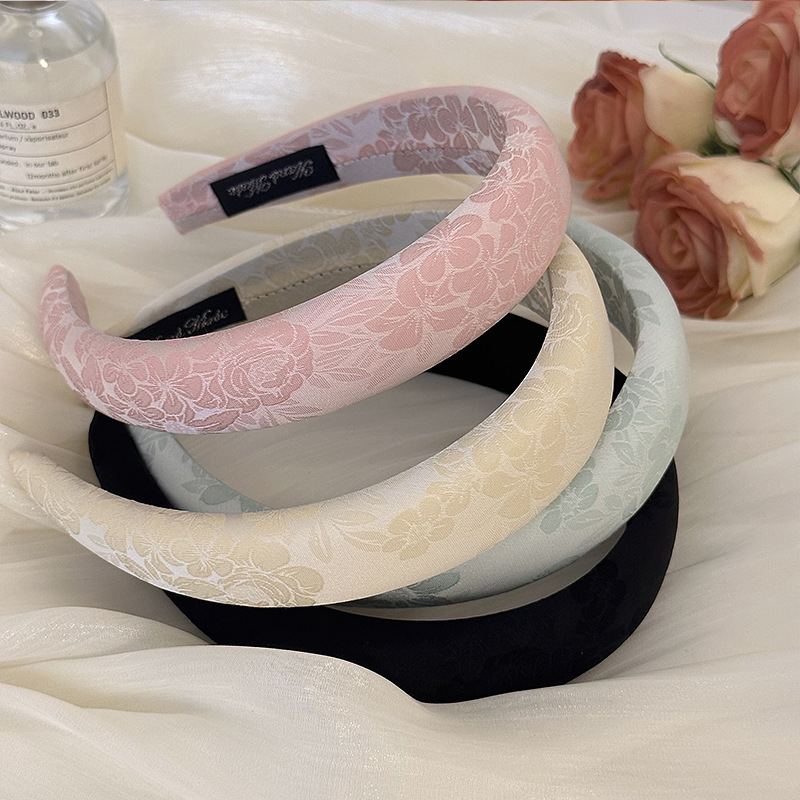 ที่คาดผมแฟชั่นฟองน้ำดอกไม้ปักร - Embroidery Rose บทวิจารณ์และราคา