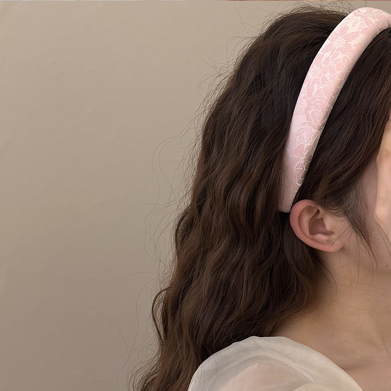 ที่คาดผมแฟชั่นฟองน้ำดอกไม้ปักร - Embroidery Rose บทวิจารณ์และราคา